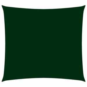 Stínící plachta čtvercová 5 x 5 m oxfordská látka Dekorhome Tmavě zelená