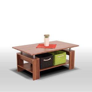 Konferenční stolek ROKO světlý ořech / stříbrná Tempo Kondela