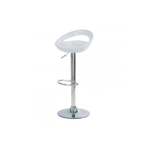 Barová židle AUB-404 plast / chrom Autronic Bílá