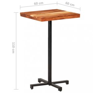 Barový stůl hnědá / černá Dekorhome 60x60x110 cm
