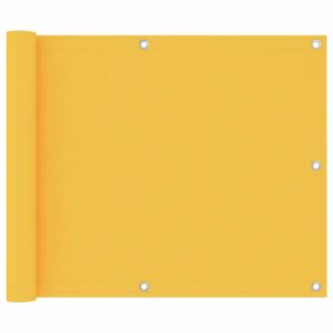 Balkónová zástěna 75 x 400 cm oxfordská látka Žlutá