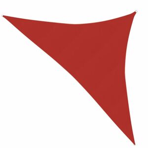 Stínící plachta trojúhelníková HDPE 3 x 3 x 3 m Dekorhome Červená