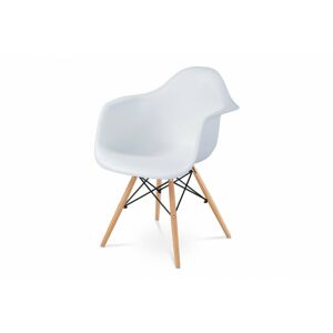 Jídelní židle CT-719 plast / dřevo Autronic Bílá