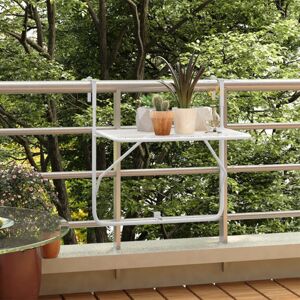 Závěsný balkónový stolek Dekorhome Bílá
