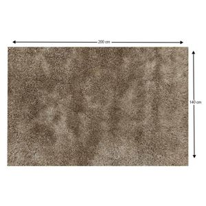 Shaggy koberec AROBA krémová Tempo Kondela 140x200 cm