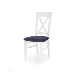 Dřevěná jídelní židle BERGAMO bílá Halmar