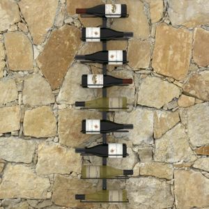 Nástěnný stojan na víno na 9 lahví Dekorhome