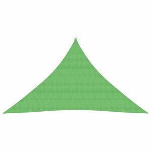 Stínící plachta trojúhelníková HDPE 3 x 3 x 3 m Dekorhome Světle zelená