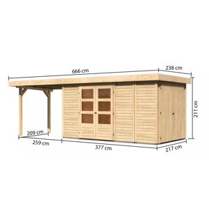 Dřevěný zahradní domek RETOLA 5 Lanitplast 636 cm