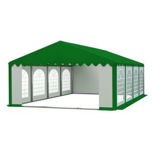 Zahradní párty stan 5x8m PREMIUM Bílá / zelená (střecha zelená)