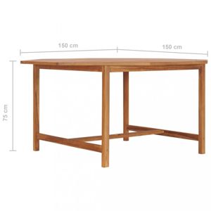 Zahradní stůl teakové dřevo Dekorhome 150x150x75 cm
