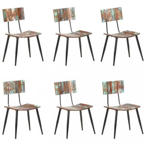 Jídelní židle 6 ks recyklované dřevo Dekorhome
