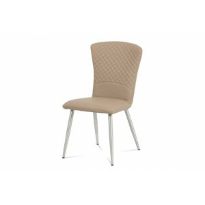 Jídelní židle HC-666 CAP cappuccino / broušený nerez Autronic