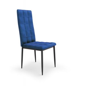 Jídelní židle K415 samet / černá Halmar Modrá