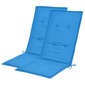 Voděodolné podušky na zahradní židle 2 ks Dekorhome Modrá