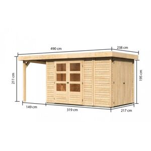 Dřevěný zahradní domek RETOLA 3 Lanitplast 468 cm