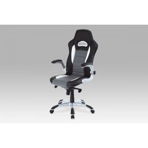 Kancelářská židle KA-E240B ekokůže / plast Autronic Šedá