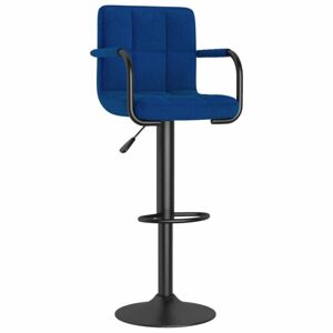 Barová židle látka Dekorhome Modrá