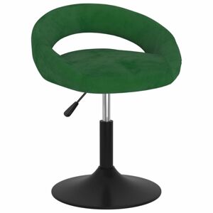 Barová židle samet / kov Dekorhome Tmavě zelená