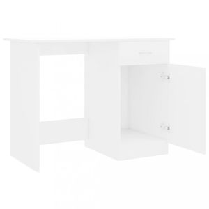 Psací stůl se skříňkou 100x50 cm Dekorhome Bílá