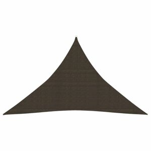 Stínící plachta trojúhelníková HDPE 2,5 x 2,5 x 3,5 m Dekorhome Hnědá