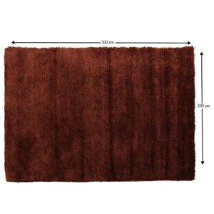 Shaggy koberec LUMA vínově hnědá Tempo Kondela 200x300 cm