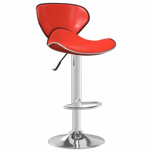 Barová židle umělá kůže / chrom Dekorhome Červená