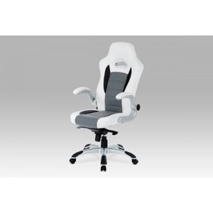 Kancelářská židle KA-E240B ekokůže / plast Autronic Bílá