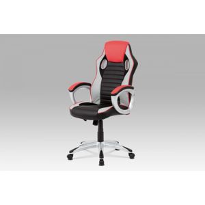 Kancelářská židle KA-V507 ekokůže / plast Autronic Červená