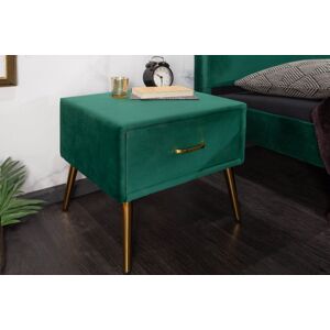 Noční stolek FAIDRA Dekorhome Smaragdová