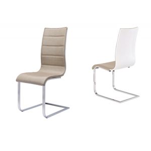 Jídelní židle K104 Halmar Béžová / bílá