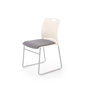 Konferenční židle CALI bílá / šedá Halmar
