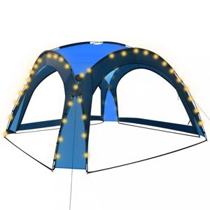 Party stan s LED světly 3,6x3,6 m Dekorhome Modrá