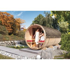 Venkovní finská sudová sauna 216 x 400 cm Dekorhome