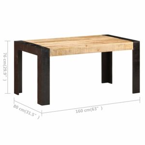 Jídelní stůl masivní dřevo Dekorhome 160x80x76 cm