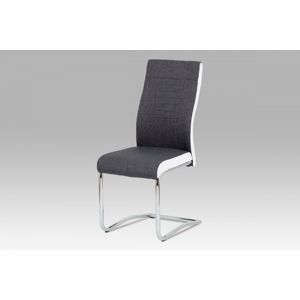Jídelní židle DCL-428 látka / ekokůže / kov Autronic Bílá / šedá