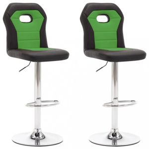 Barové židle 2 ks umělá kůže Dekorhome Zelená