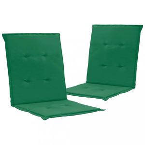 Voděodolné podušky na zahradní židle 2 ks Dekorhome Zelená