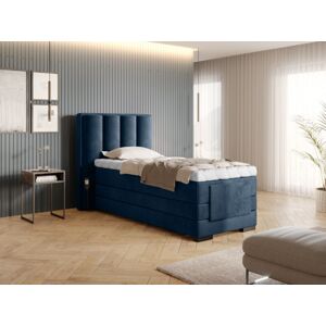 Elektrická polohovací boxspringová postel VERONA Eltap Nube 40 - tmavě modrá