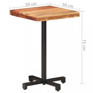 Bistro stůl čtvercový hnědá / černá Dekorhome 50x50x75 cm