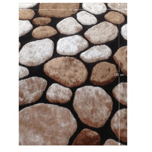Shaggy koberec PEBBLE TYP 2 hnědá / černá Tempo Kondela 80x150 cm