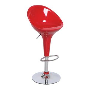 Barová židle ALBA NOVA plast / chrom Tempo Kondela Červená