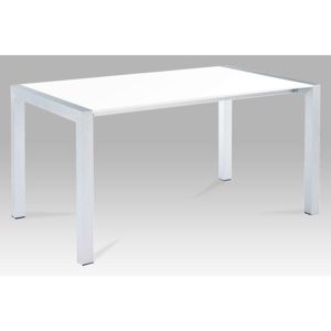 Jídelní stůl rozkládací 150/230 DARO bílá lesk / stříbrná Tempo Kondela