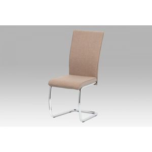 Jídelní židle DCL-455 látka / ekokůže / chrom Autronic Cappuccino