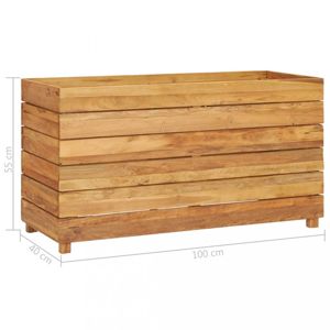 Zahradní truhlík teakové dřevo Dekorhome 100x40x55 cm