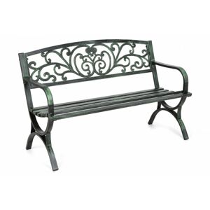Zahradní lavička s patinou ocel / litina - POSLEDNÍ KUSY