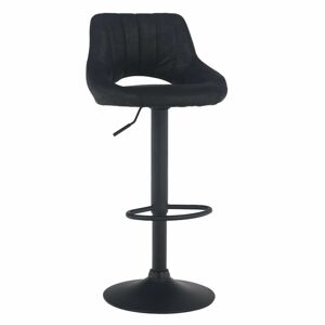 Barová židle LORASA látka / kov Tempo Kondela Černá
