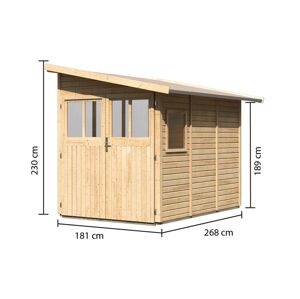 Dřevěný zahradní domek Lanitplast 268 cm