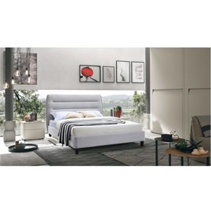 Manželská postel MAJESTIK šedý melír Tempo Kondela 180 x 200 cm