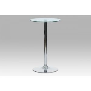 Barový stůl AUB-6070 CLR sklo / chrom Autronic